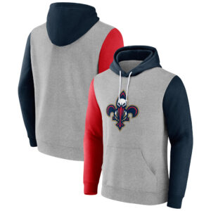 Men's Fanatics Heathered Gray New Orleans Pelicans Carried Away Pullover Hoodie