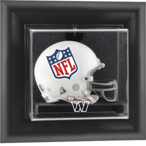 Washington Commanders Black Framed Wall-Mounted Logo Mini Helmet Display Case