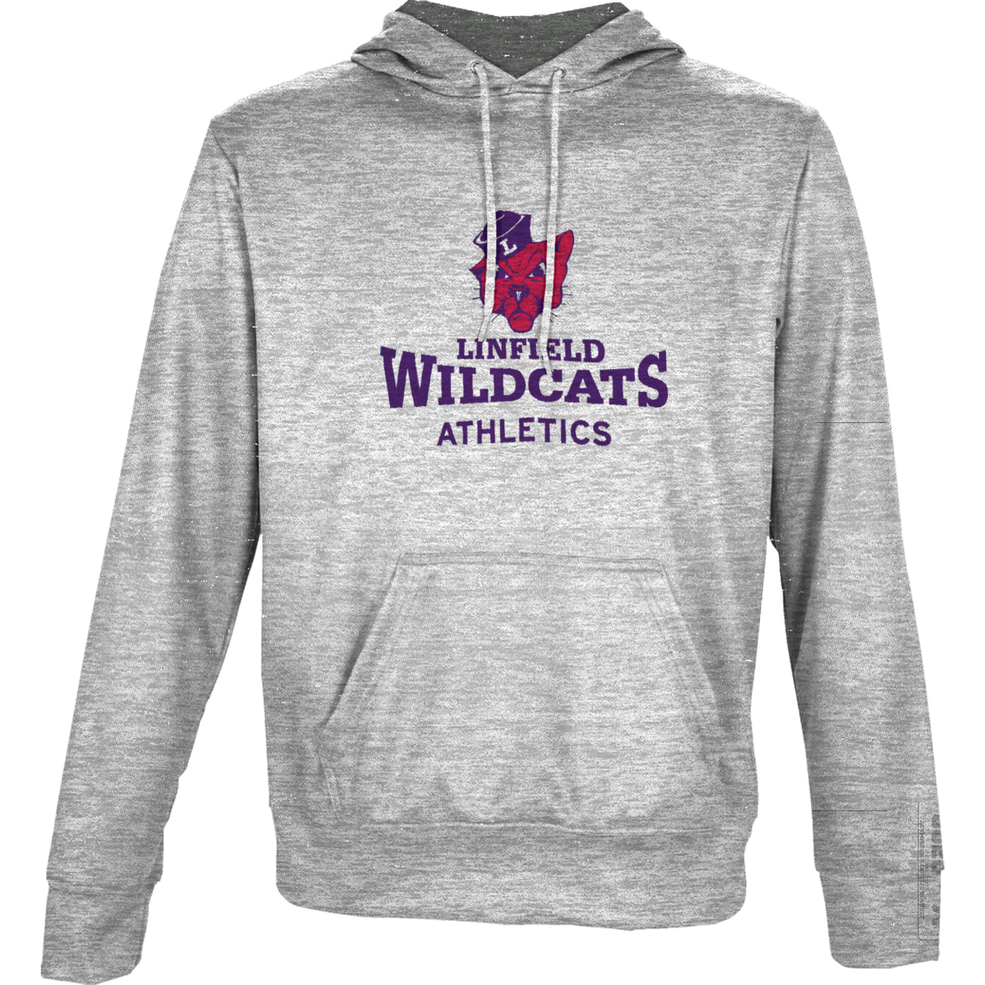 Men's ProSphere Gray Linfield Wildcats Athletics Name Drop Pullover Hoodie - Image 3