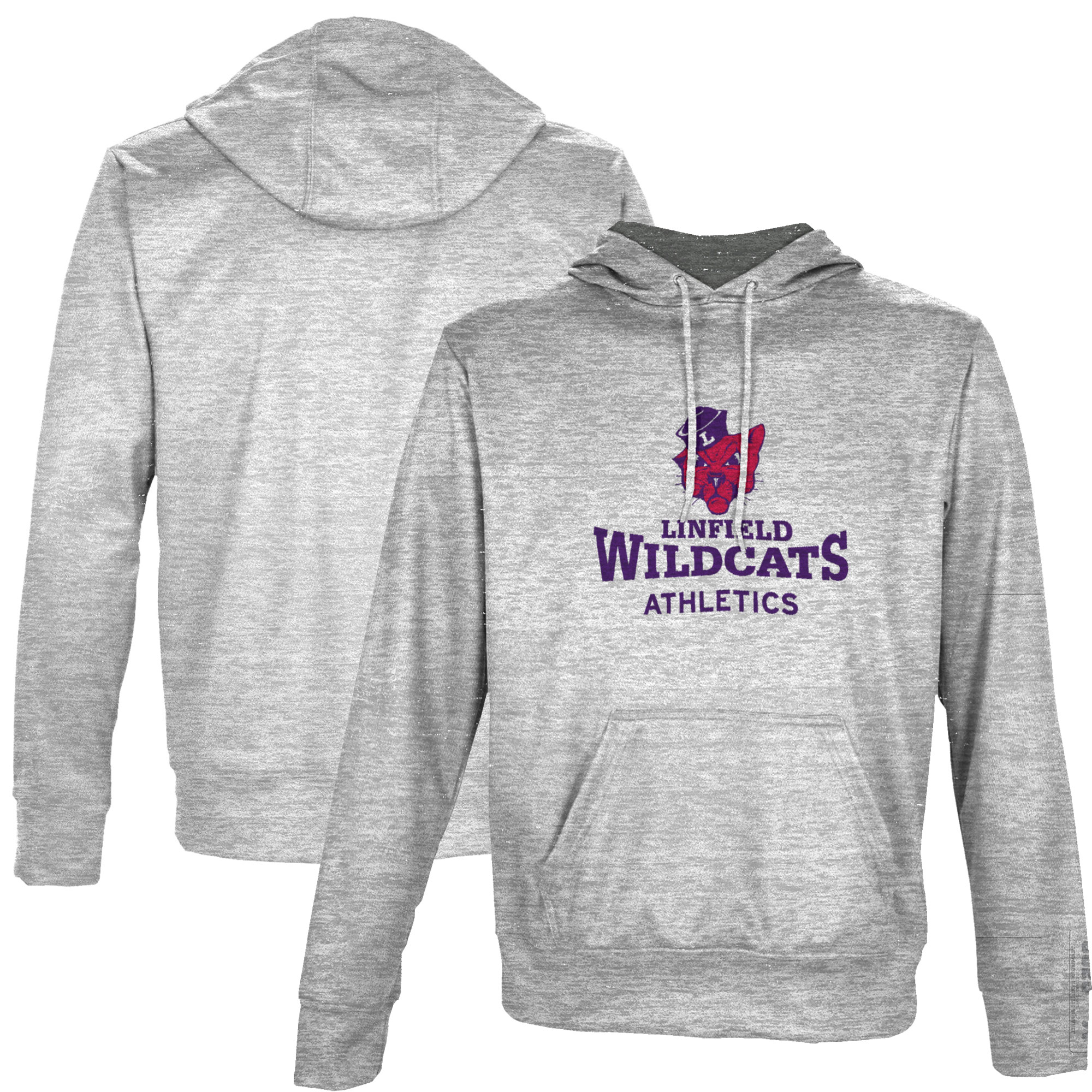 Men's ProSphere Gray Linfield Wildcats Athletics Name Drop Pullover Hoodie