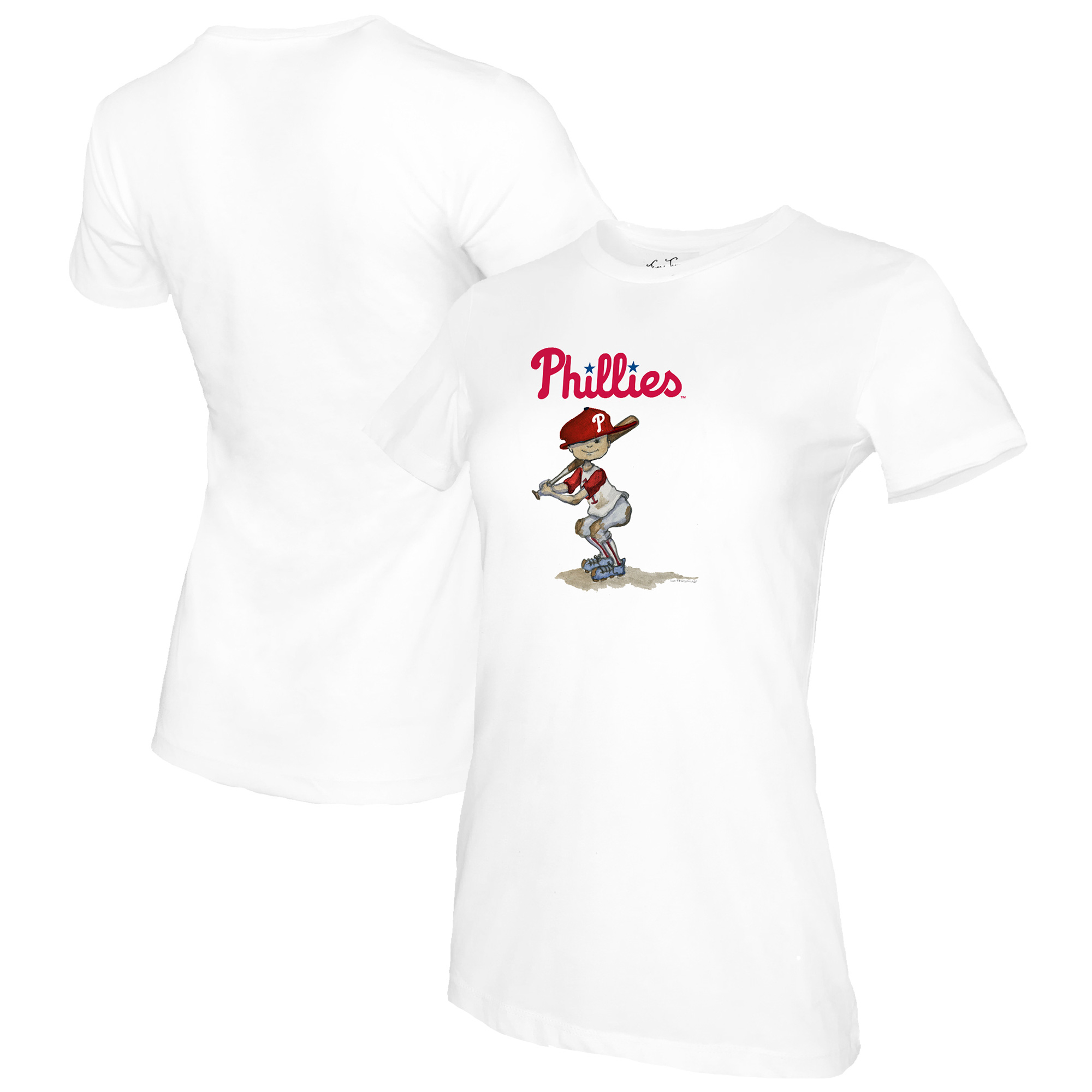Women's Tiny Turnip White Philadelphia Phillies Slugger T-Shirt