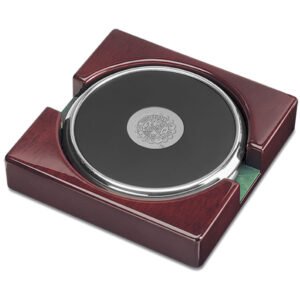 Silver Akron Zips 2-Piece Coaster Set