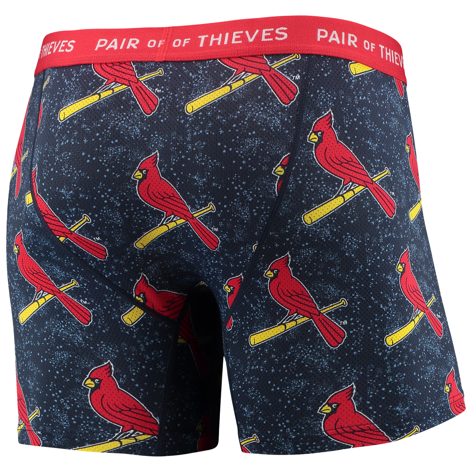 Men's Pair of Thieves Gray/Navy St. Louis Cardinals Super Fit 2-Pack Boxer Briefs Set - Image 6