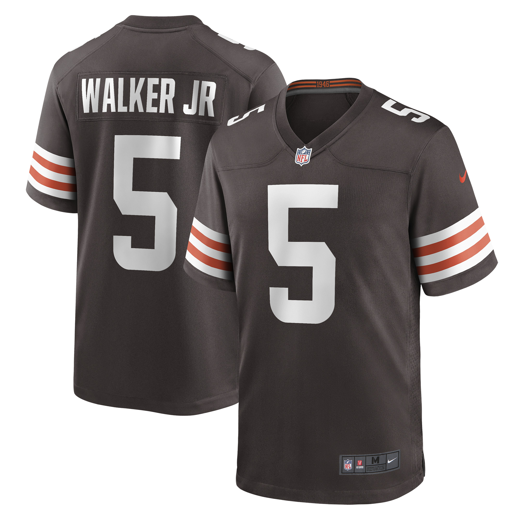 Men's Nike Anthony Walker Jr. Brown Cleveland Browns Player Game Jersey - Image 8