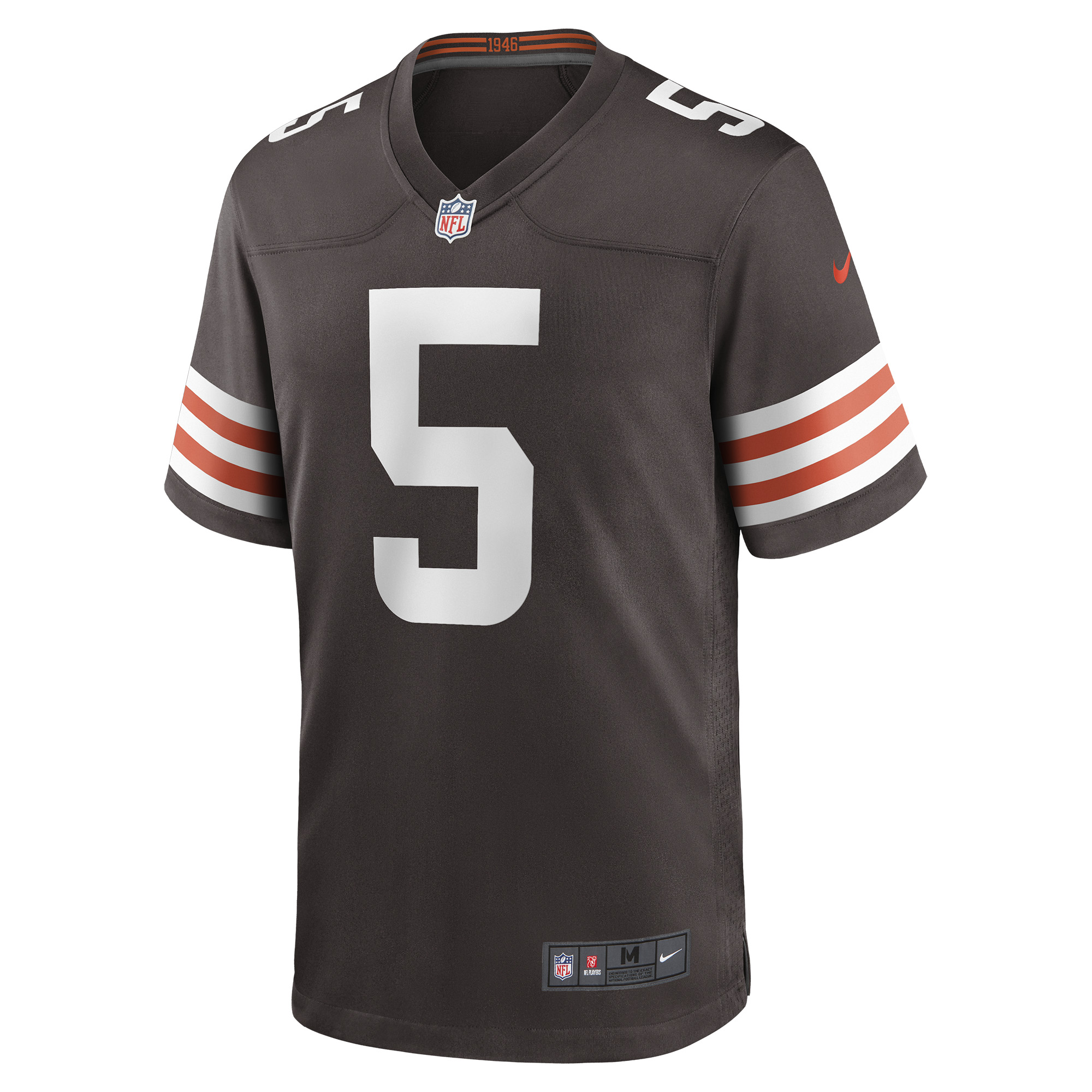 Men's Nike Anthony Walker Jr. Brown Cleveland Browns Player Game Jersey - Image 9