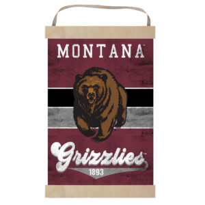 Montana Grizzlies Retro Logo Banner Sign