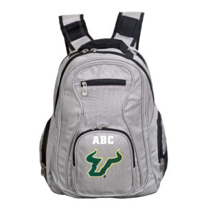 MOJO Gray South Florida Bulls Personalized Premium Laptop Backpack