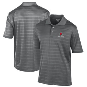 Men's Champion Gray Ball State Cardinals Textured Solid Polo