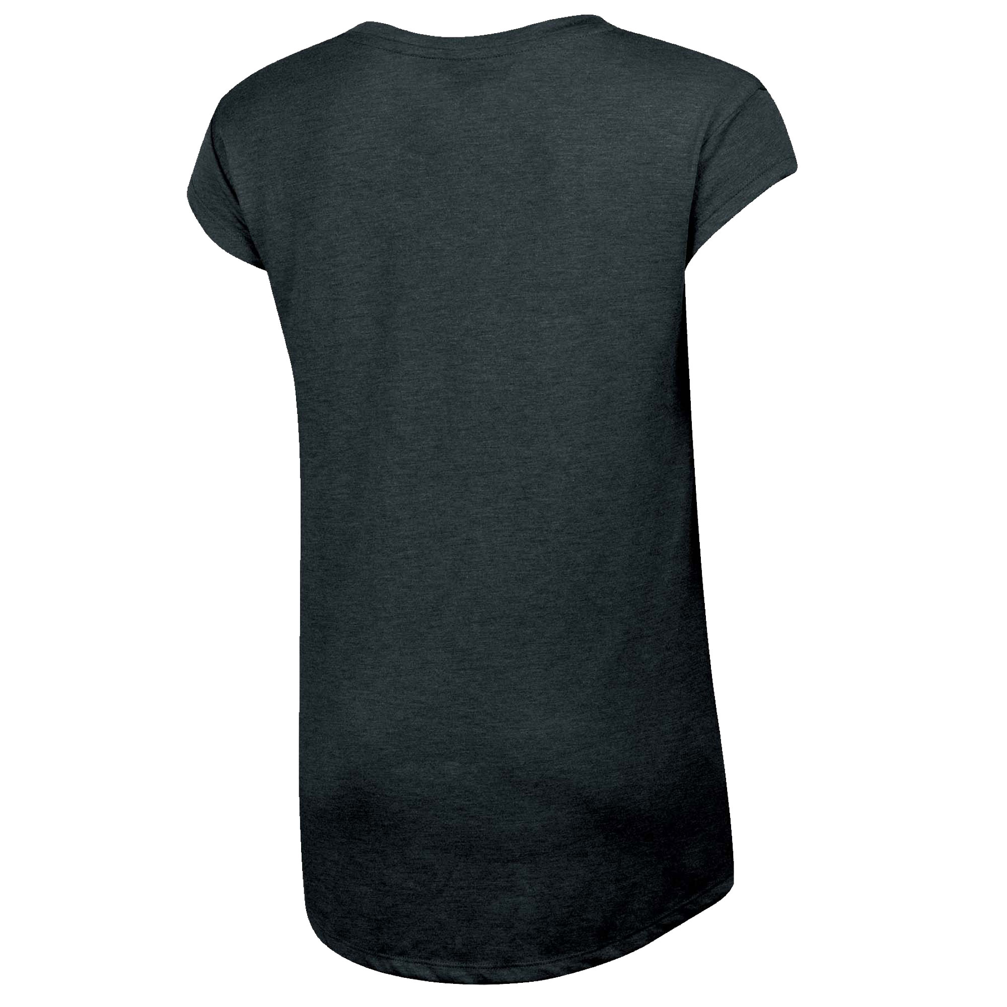 Women's Russell Heather Black Purdue Boilermakers Wordmark V-Neck T-Shirt - Image 4