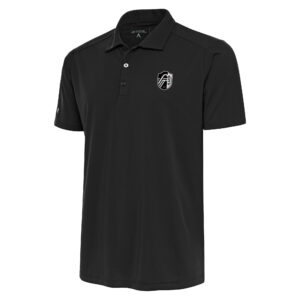Men's Antigua Charcoal St. Louis City SC Brushed Metallic Logo Tribute Polo