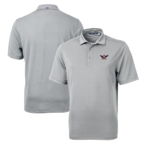 Men's Cutter & Buck Gray Auburn Tigers Team Big & Tall Virtue Eco Pique Recycled Polo