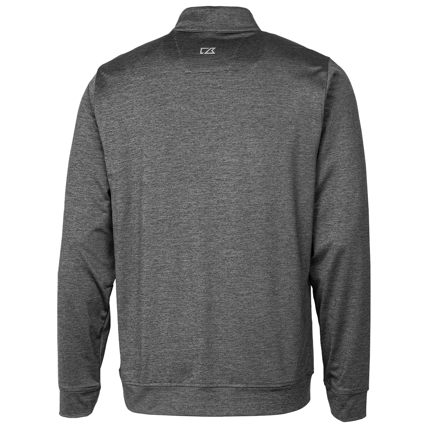 Men's Cutter & Buck Steel Arizona State Sun Devils Heathered Vault Stealth Quarter-Zip Pullover Top - Image 4