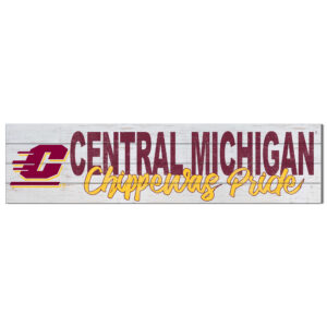 Central Michigan Chippewas 40'' x 10'' Logo Sign