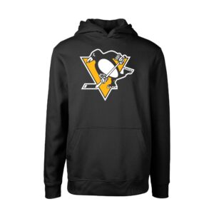 Youth Levelwear Black Pittsburgh Penguins Team Podium Core Fleece Pullover Hoodie