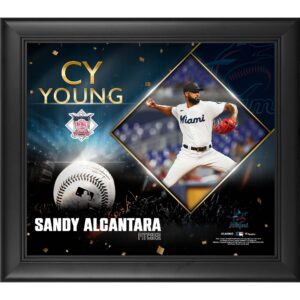 Sandy Alcantara Miami Marlins Framed 15" x 17" 2022 National League Cy Young Award Collage