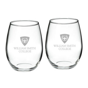 Hobart & William Smith Colleges 21oz. 2-Piece Stemless Wine Glass Set