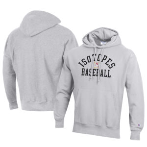 Men's Champion Gray Albuquerque Isotopes Baseball Reverse Weave Pullover Hoodie