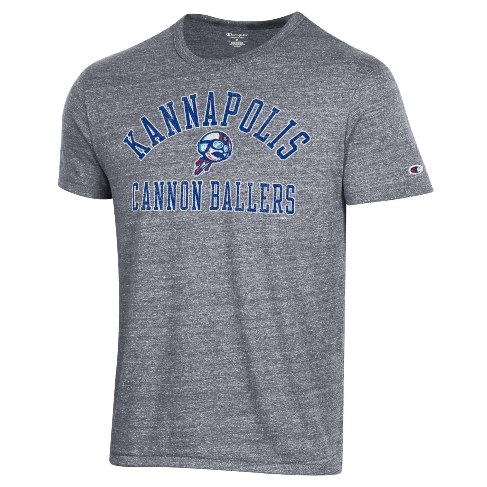 Men's Champion Gray Kannapolis Cannon Ballers Ultimate Tri-Blend T-Shirt - Image 3