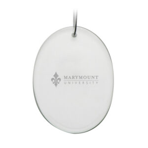 Marymount Saints Primary Logo 2.75'' x 3.75'' Glass Oval Ornament