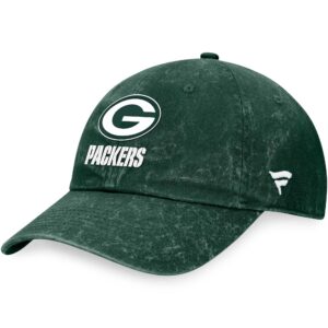 Men's Fanatics Green Green Bay Packers Snow Wash Adjustable Hat