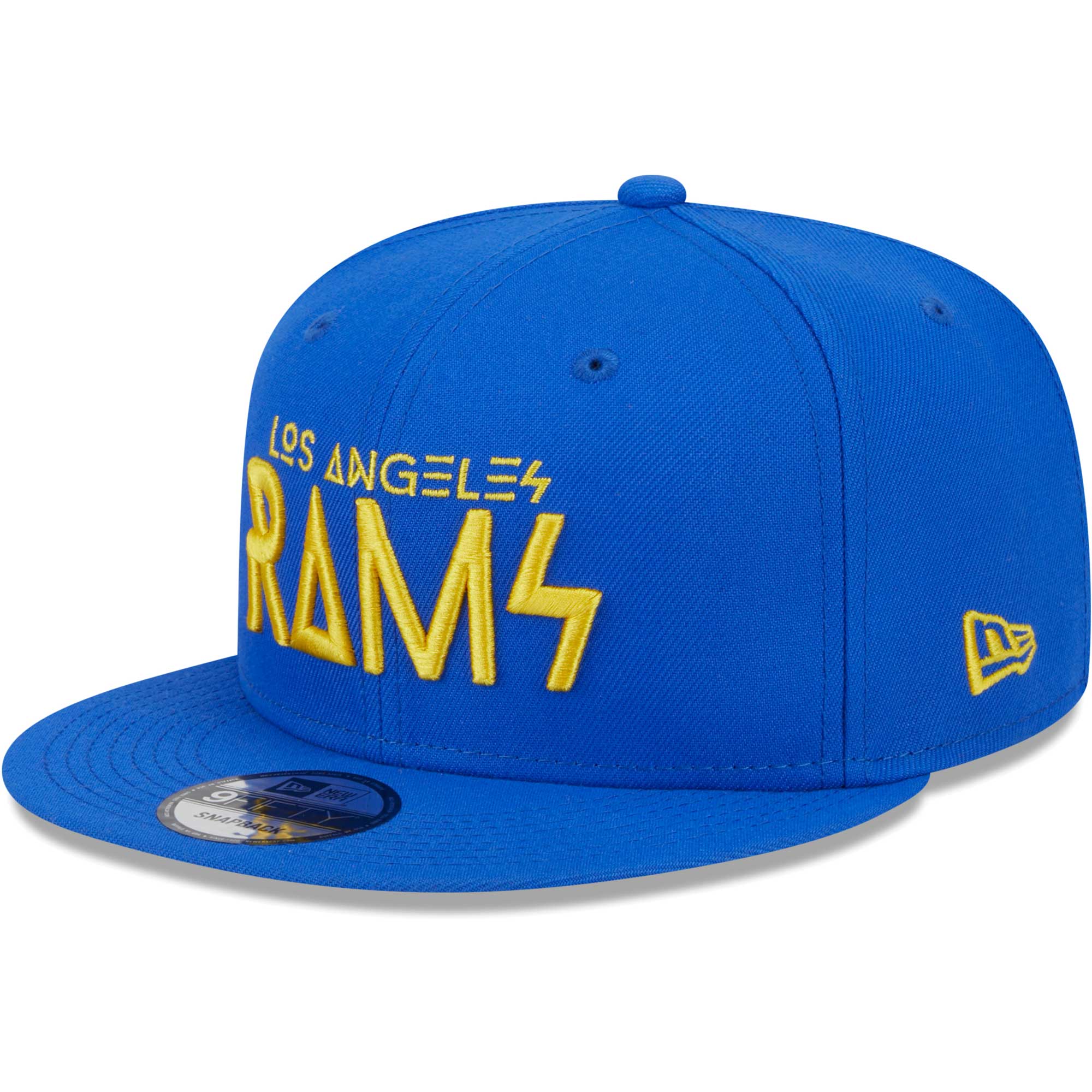 Men's New Era Royal Los Angeles Rams Word 9FIFTY Snapback Hat - Image 4