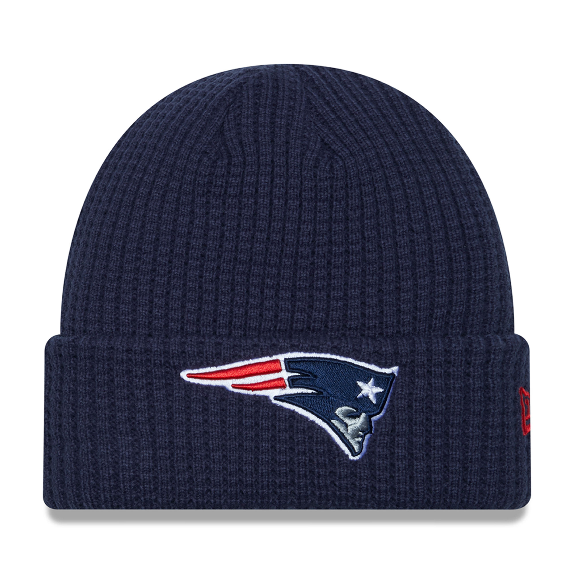 Men's New Era Navy New England Patriots Prime Cuffed Knit Hat