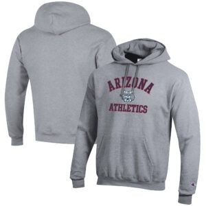 Men's Champion  Gray Arizona Wildcats Athletics Logo Pullover Hoodie