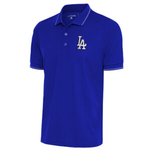 Men's Antigua Royal Los Angeles Dodgers Metallic Affluent Polo