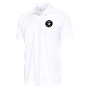 Men's Antigua White Houston Astros Big & Tall Metallic Tribute Polo