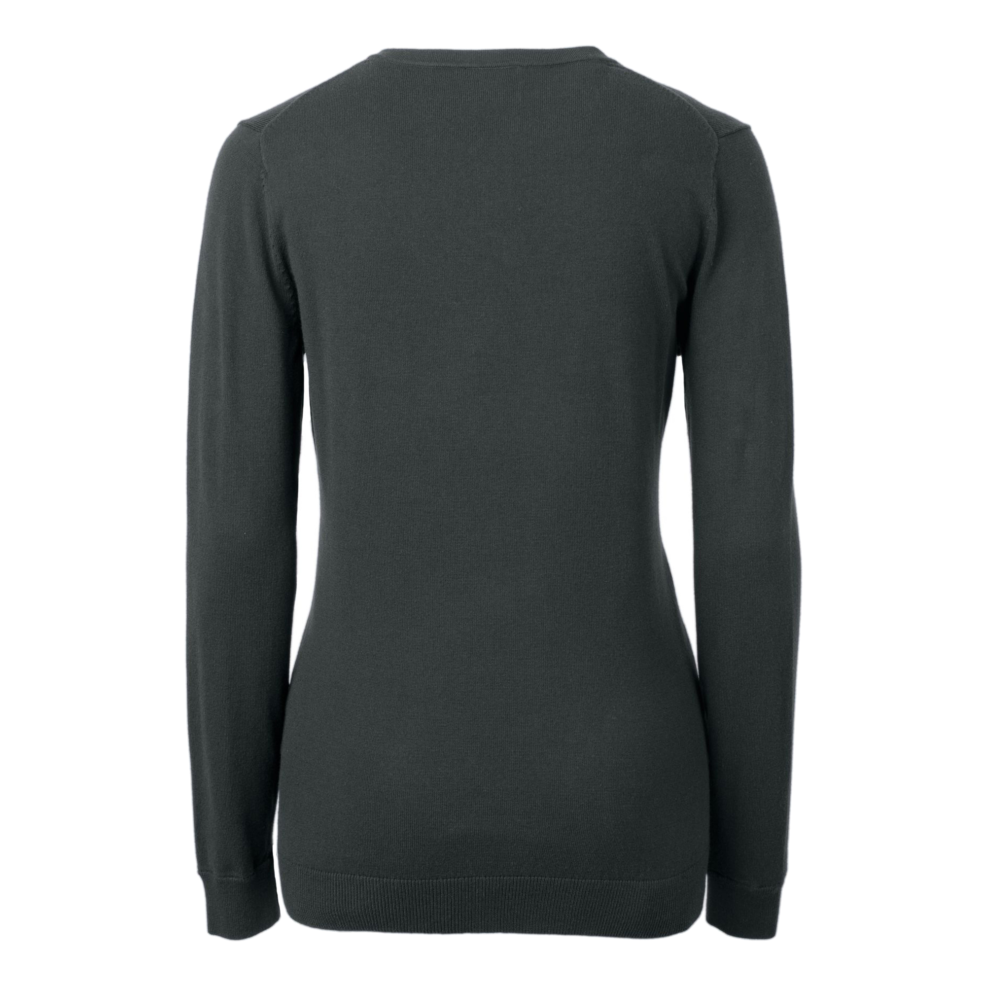 Women's Cutter & Buck Charcoal Kansas City Chiefs Helmet Logo Lakemont Tri-Blend V-Neck Pullover Sweater - Image 7