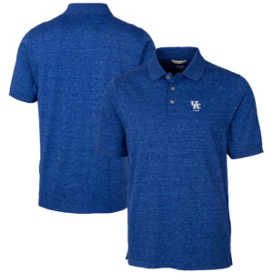 Men's Cutter & Buck  Royal Kentucky Wildcats Alumni Logo Advantage Space Dye Tri-Blend DryTec Polo