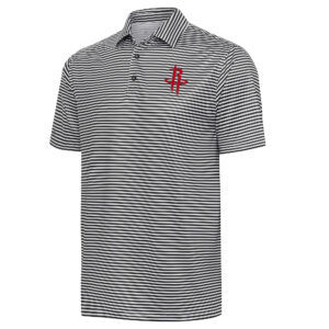 Men's Antigua  Black Houston Rockets Skills Polo