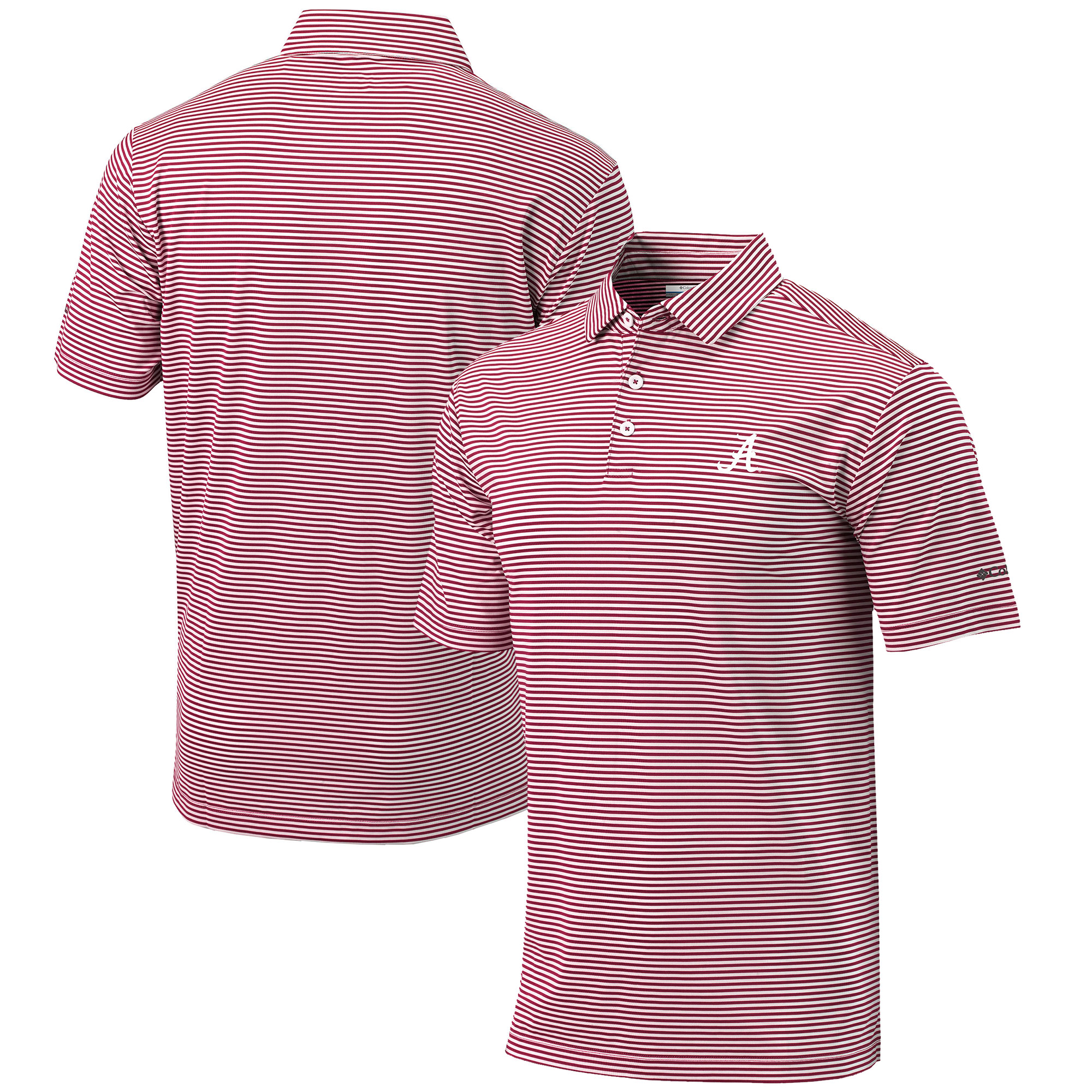 Men's Columbia Crimson Alabama Crimson Tide Omni-Wick Club Invite Polo - Image 2
