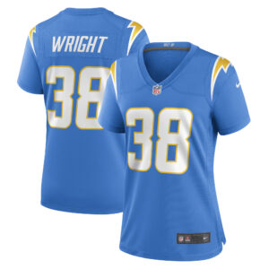 Women's Nike Milton Wright Powder Blue Los Angeles Chargers  Game Jersey