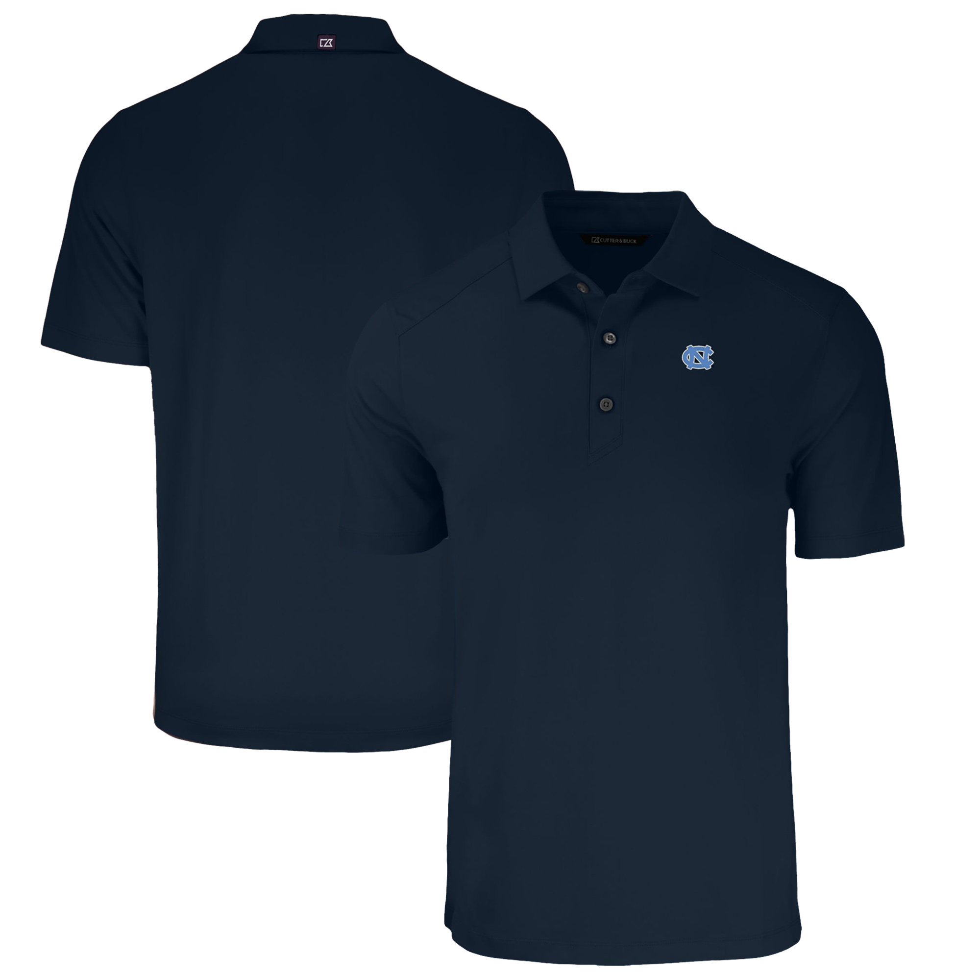 Men's Cutter & Buck Navy North Carolina Tar Heels Forge Eco Stretch Recycled Polo - Image 2