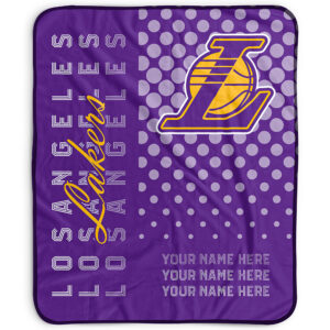 Pegasus Los Angeles Lakers 50" x 60" Dots Personalized Fleece Blanket