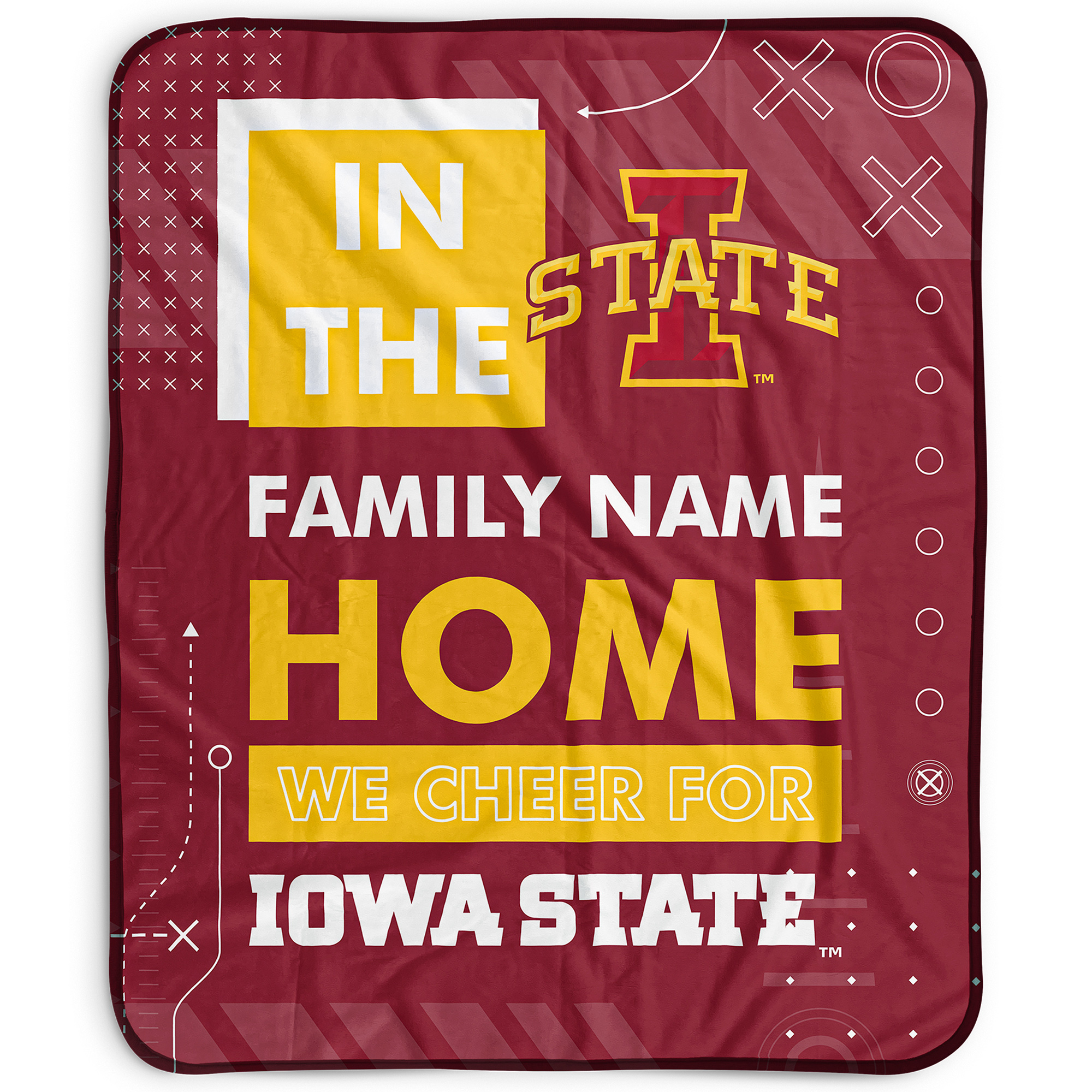 Pegasus Iowa State Cyclones 50" x 60" "We Cheer" Personalized Fleece Blanket