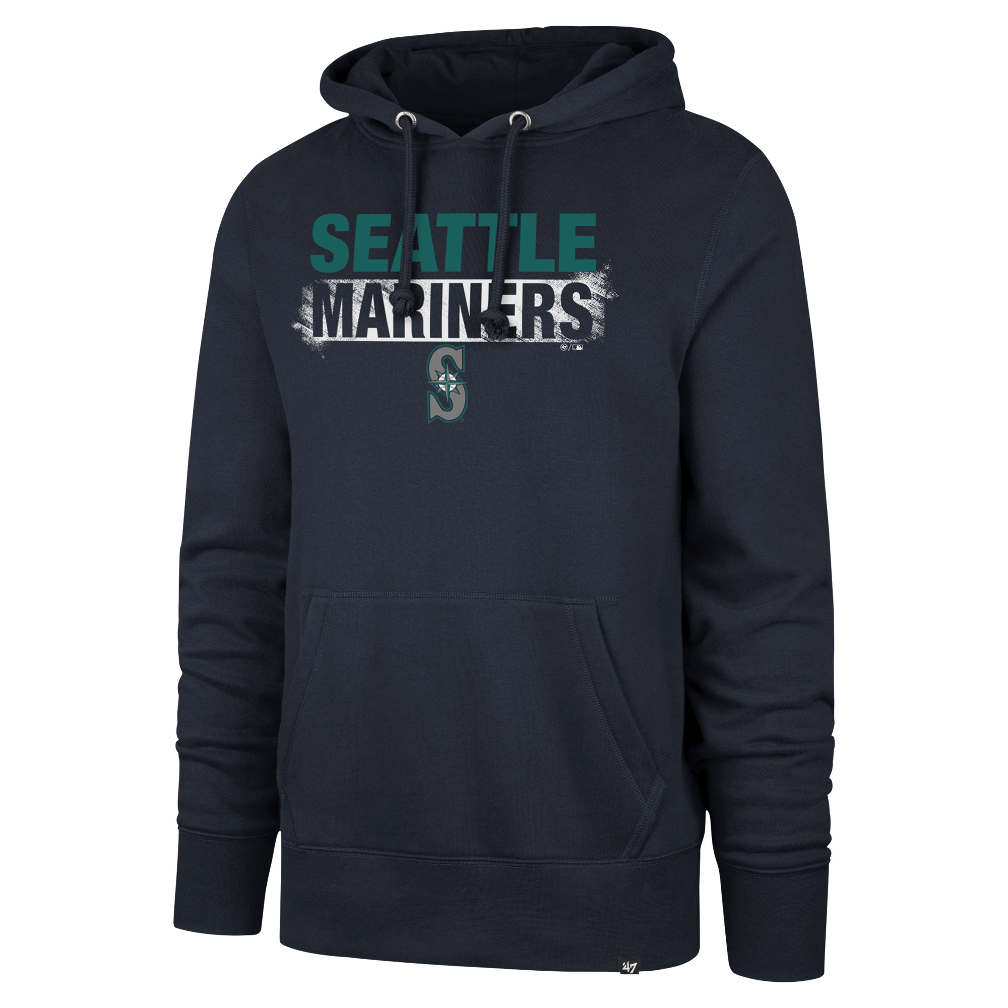 Men's '47 Navy Seattle Mariners Base Slide Headline Pullover Hoodie - Image 6