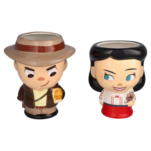 Indiana Jones Jerrod Maruyama x Geeki Tikis 18oz. Cupful of Cute Indy & Marion Ravenwood Figural 2-Pack Mug Gift Set - Image 4