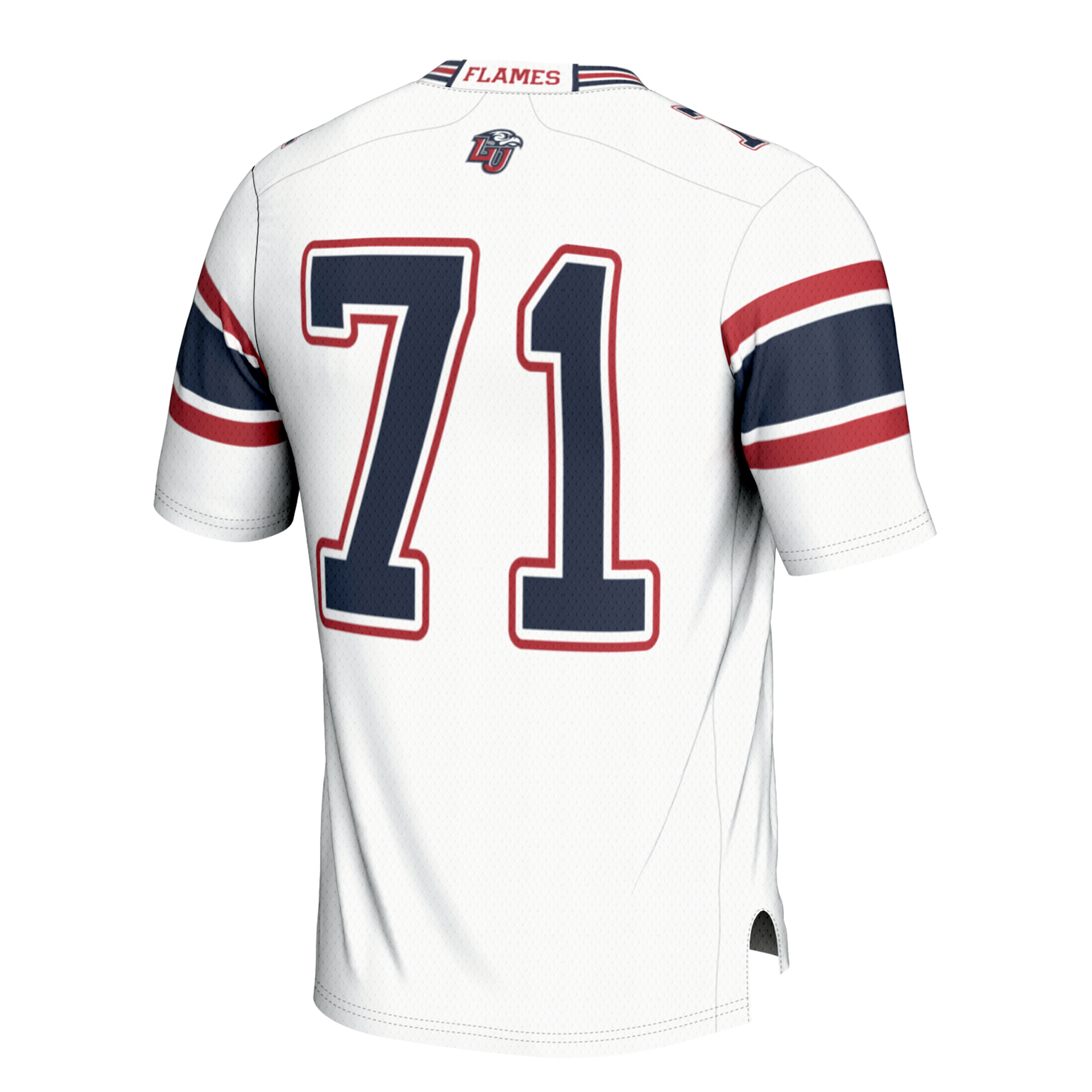 Men's GameDay Greats #71 White Liberty Flames Football Jersey - Image 7