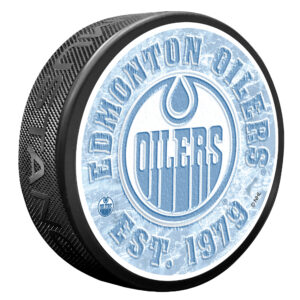 Edmonton Oilers Frozen Logo Puck