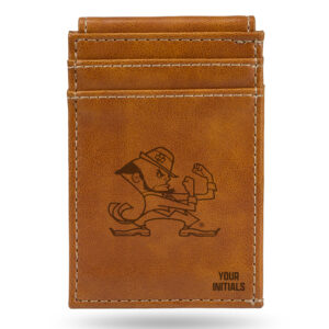 Brown Notre Dame Fighting Irish Personalized Front Pocket Wallet
