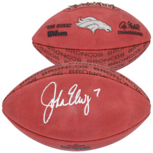 John Elway Denver Broncos Autographed Duke Showcase Football