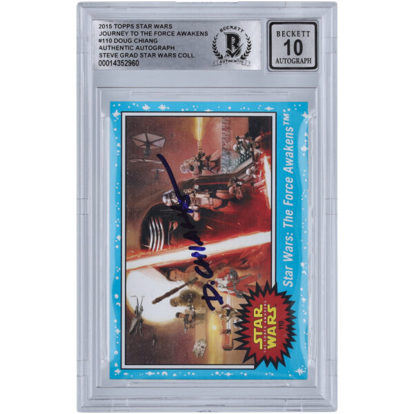 Doug Chiang Star Wars Autographed 2015 Topps Journey To The Force Awakens #110 BGS Authenticated 10 Card - Image 5