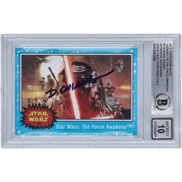 Doug Chiang Star Wars Autographed 2015 Topps Journey To The Force Awakens #110 BGS Authenticated 10 Card - Image 4