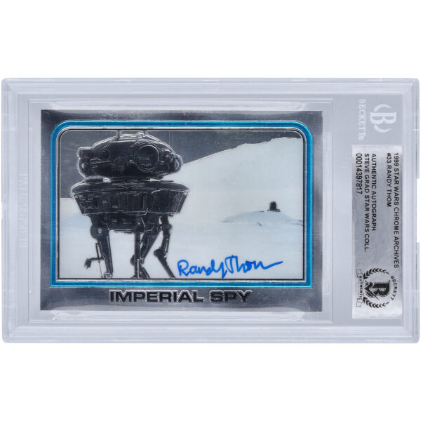 Randy Thom Star Wars Autographed 1999 Topps Chrome Archives #33 BGS Authenticated Card - Image 4