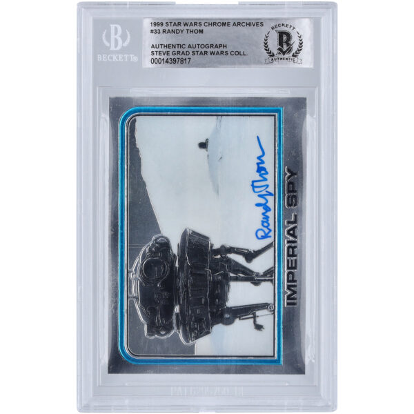 Randy Thom Star Wars Autographed 1999 Topps Chrome Archives #33 BGS Authenticated Card
