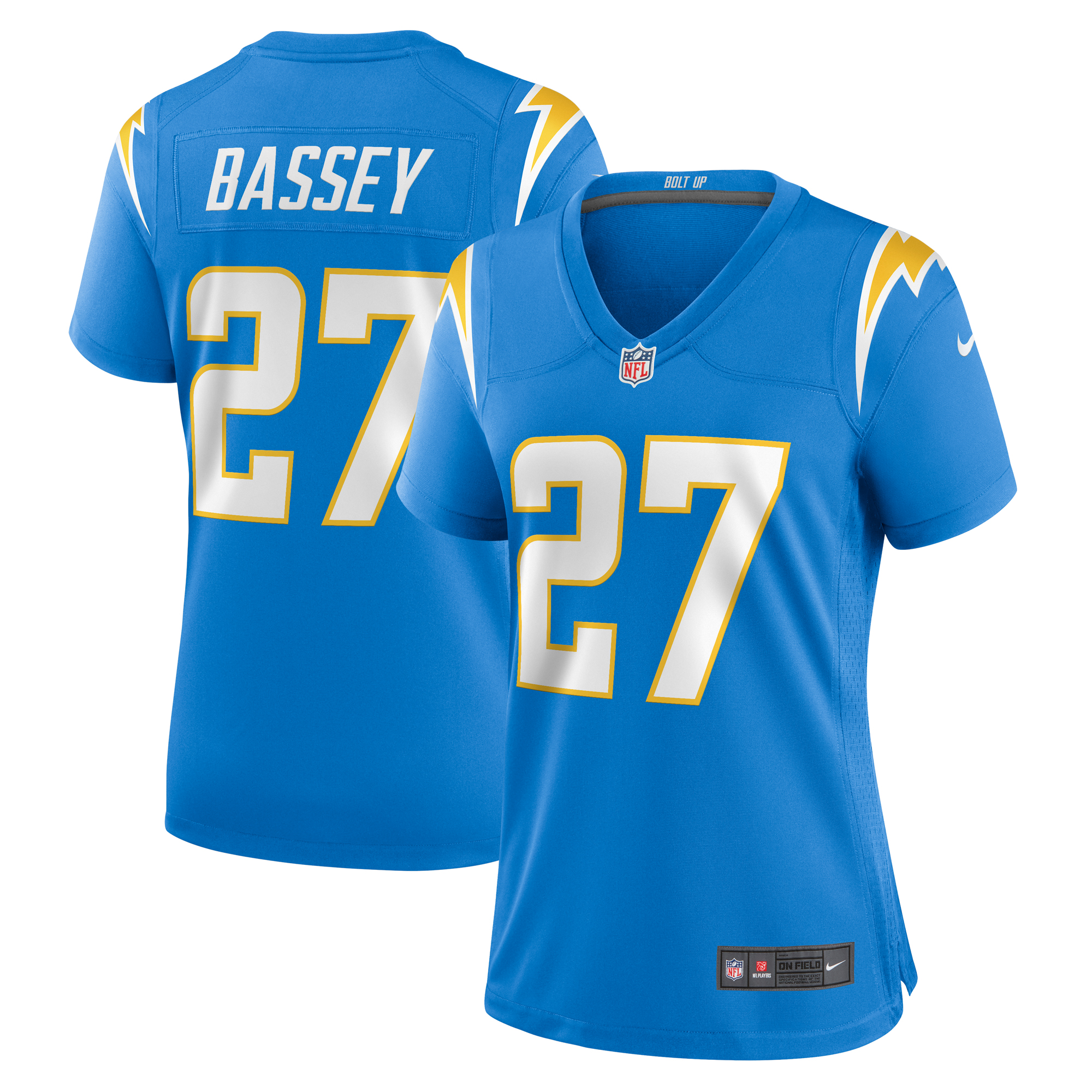 Women's Nike Essang Bassey Powder Blue Los Angeles Chargers Game Jersey - Image 11