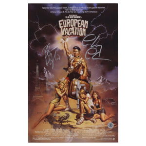 Chevy Chase and Beverly D'Angelo National Lampoon's European Vacation Autographed 11" x 17" Movie Poster