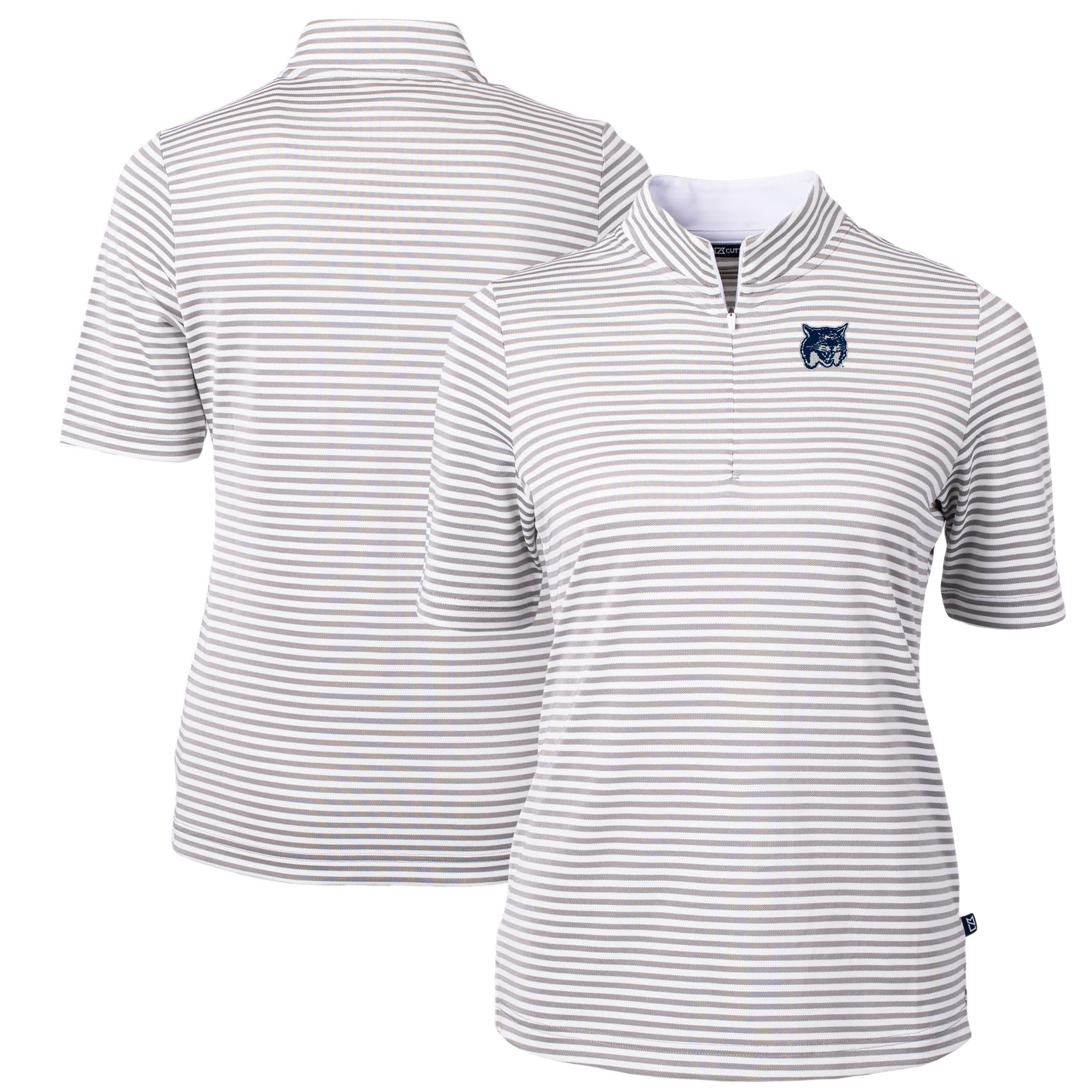Women's Cutter & Buck Gray New Hampshire Wildcats Virtue Eco Pique Recycled Tri-Blend DryTec Top
